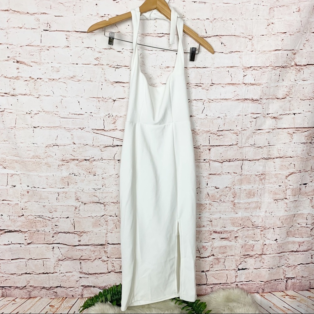 Here Comes The Sun White Halter Dress Size XS